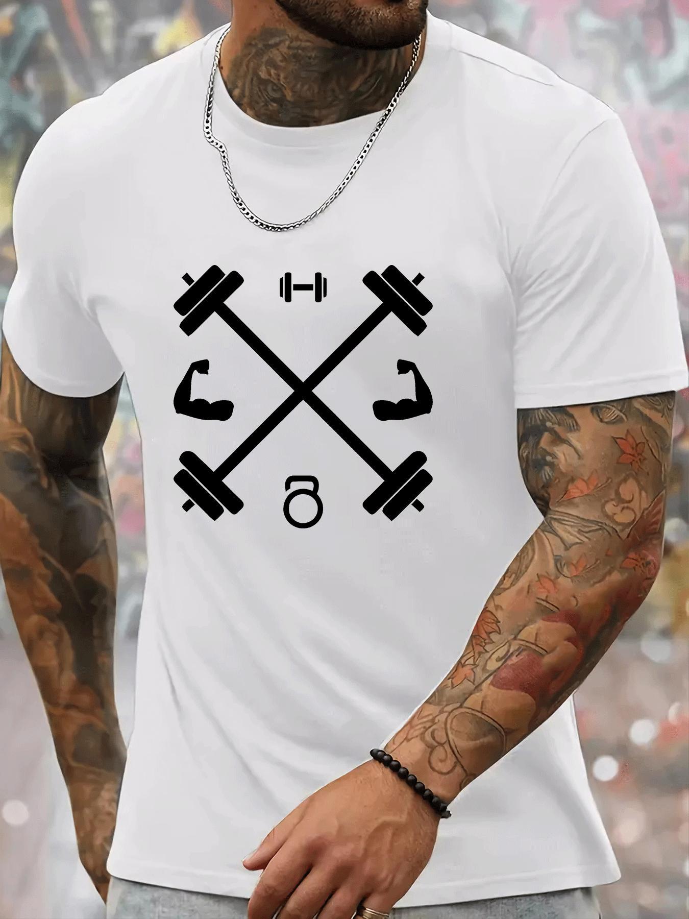 Home Gym China - Mens Crew Neck T Shirt Crossed