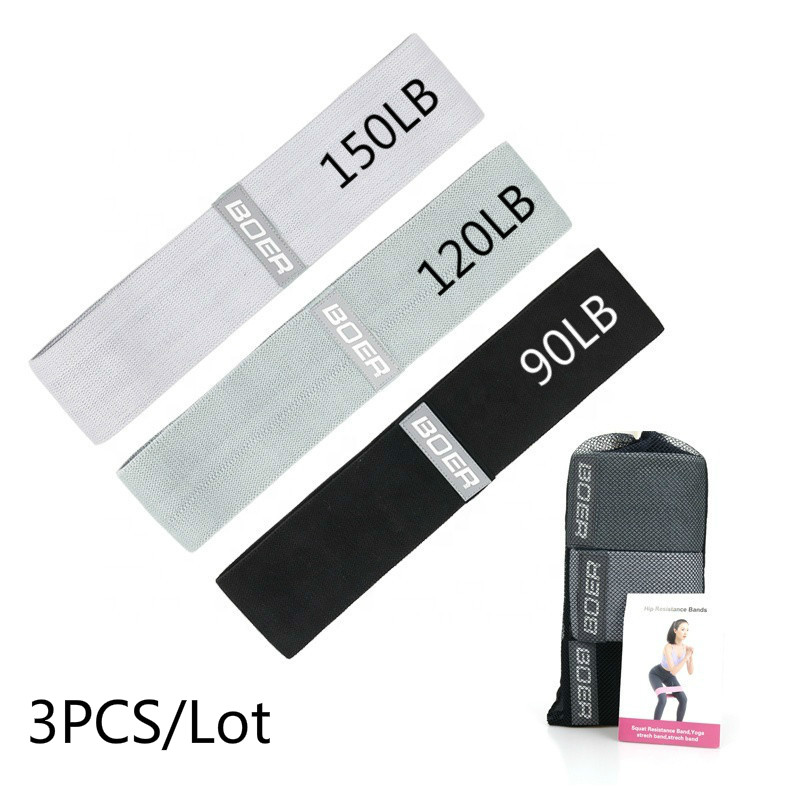 Home Gym Luxury - 3PCS Women Men Fabric Resistance Bands