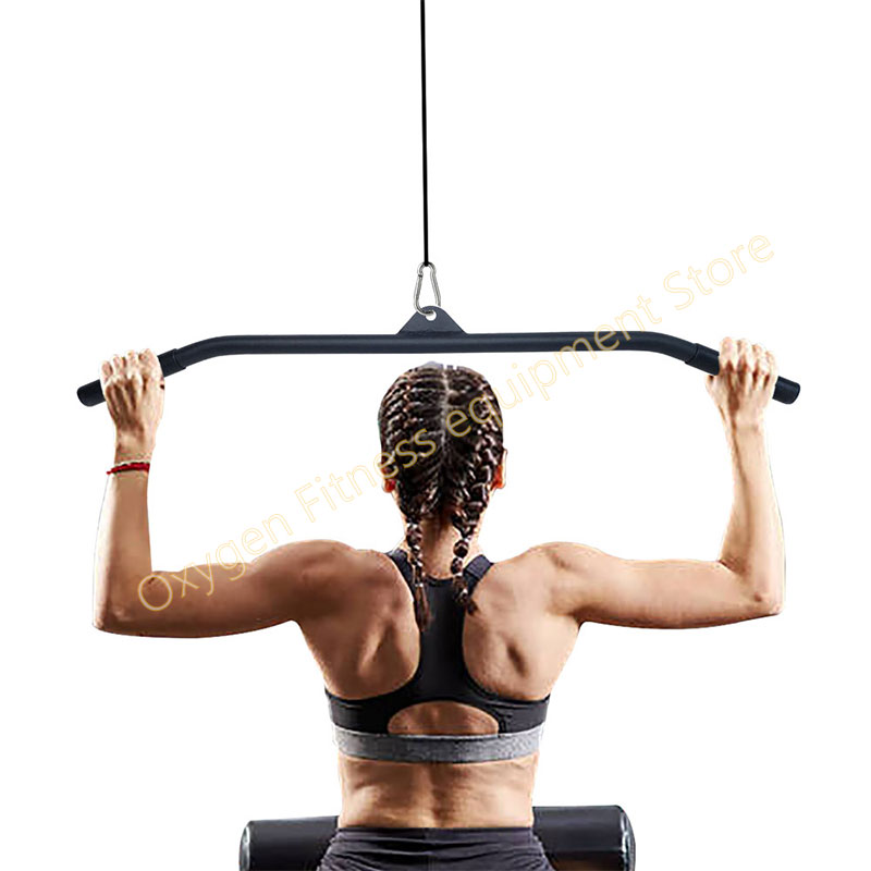 Home Gym Cable Pulley System - 29/39/48 Inch LAT Pulldown Bar Attachments