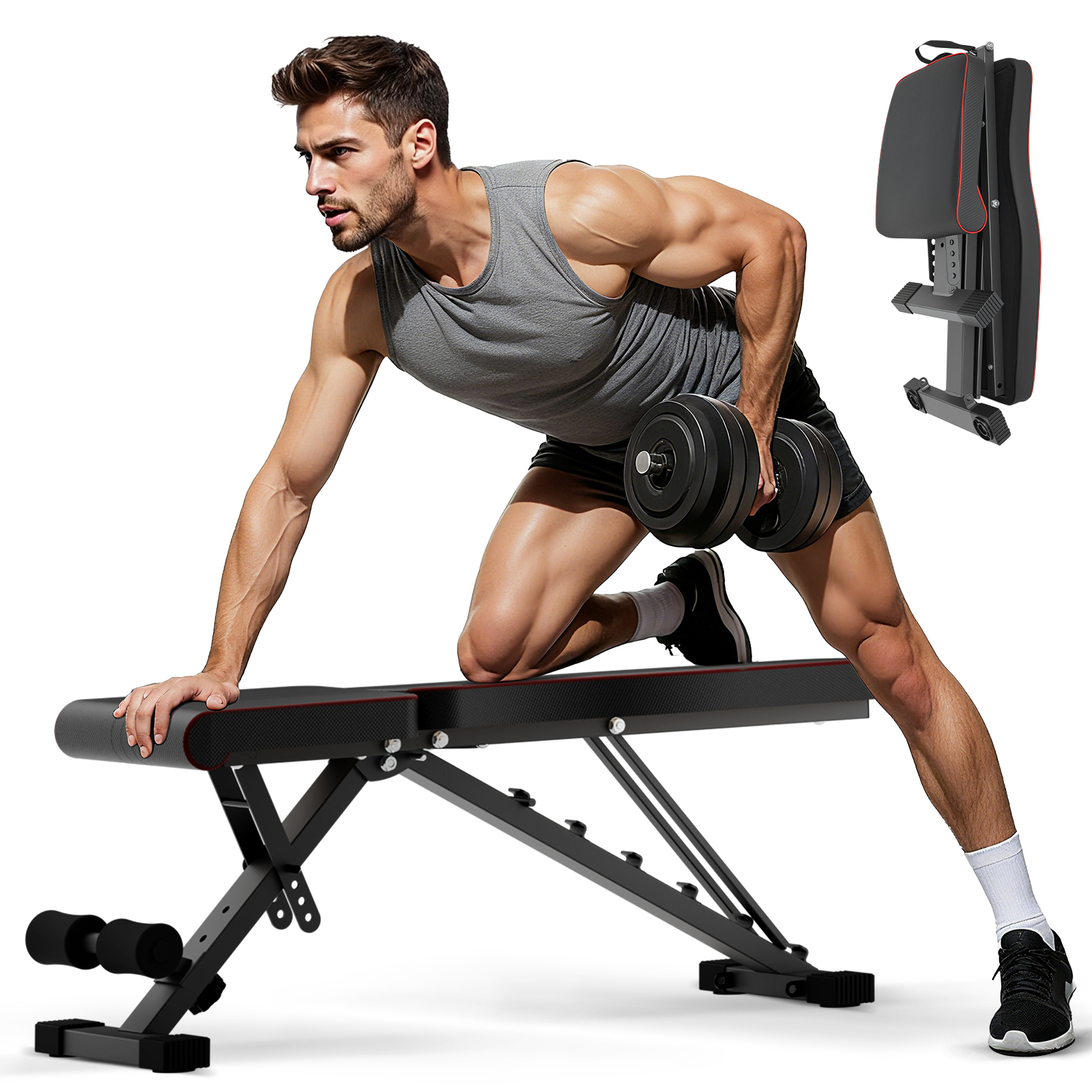 Home Gym Needs - Multifunctional Dumbbell Bench Adjustable Foldable Weight