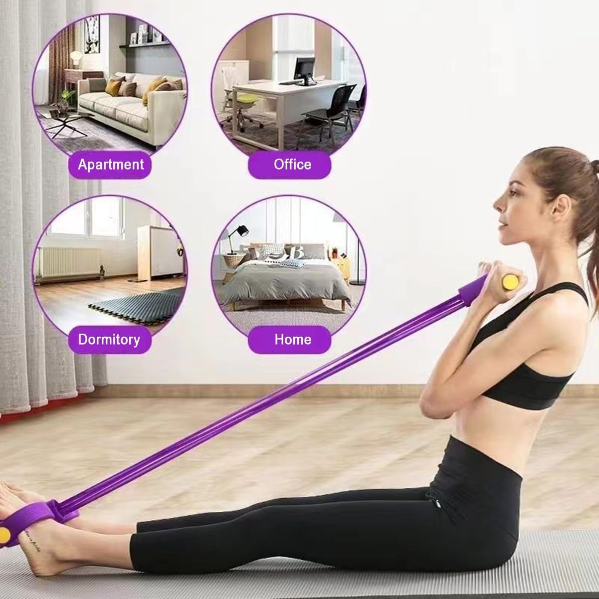 Home Gym Needs - 21 Fitness Resistance Bands-6 Tube Pedal