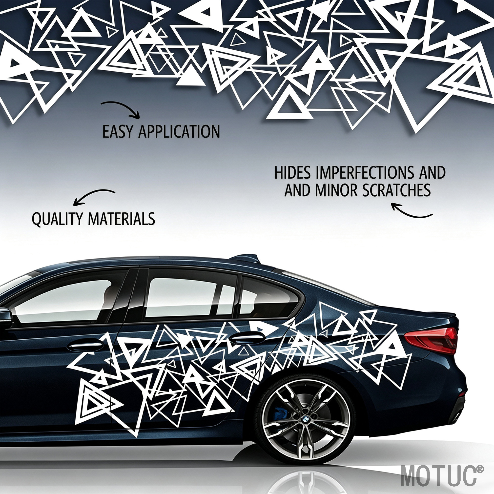 Weight Plate Bumper - 4PCS Large Triangular Car Decals Sport