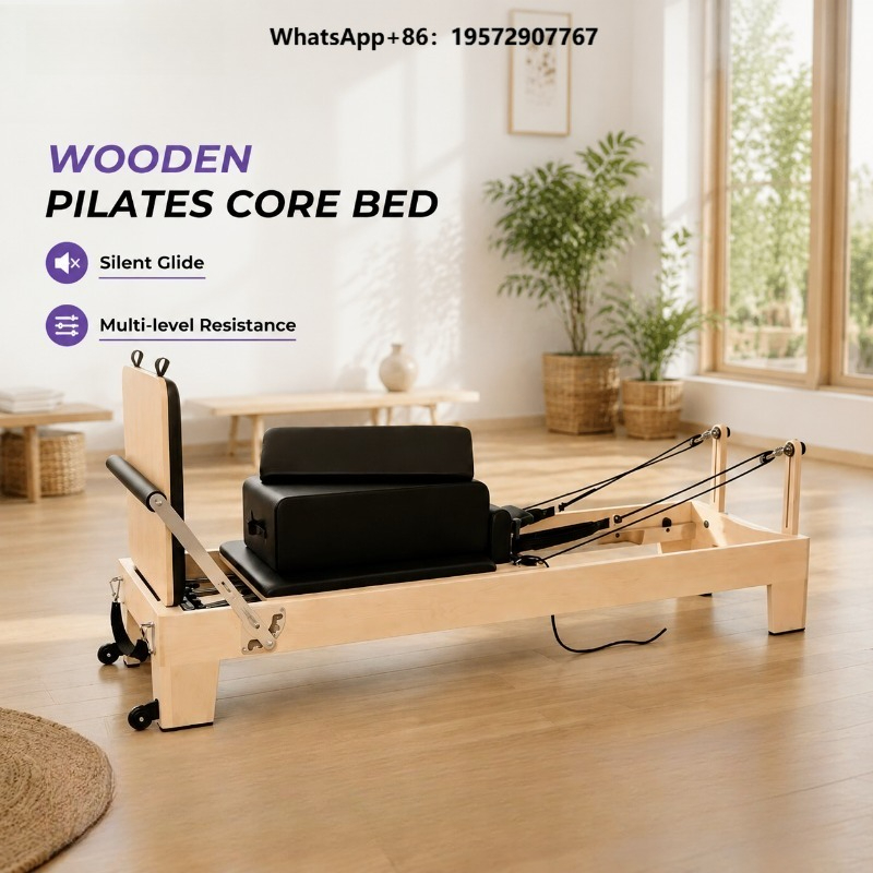 Home Gym Luxury - Commercial White Maple Pilates Reformer Professional