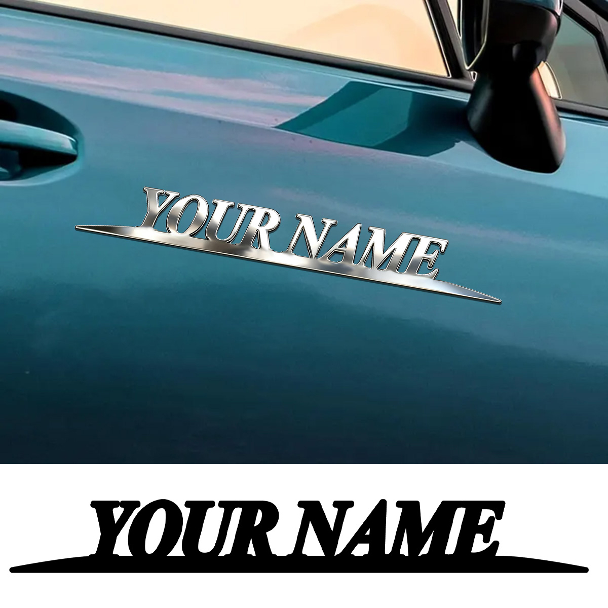 Weight Plate Bumper - Metal Trendy YOUR NAME Stickers Custom