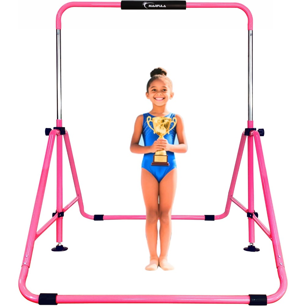 Home Gym Outdoor - Foldable Gymnastics Bar for Kids Adjustable