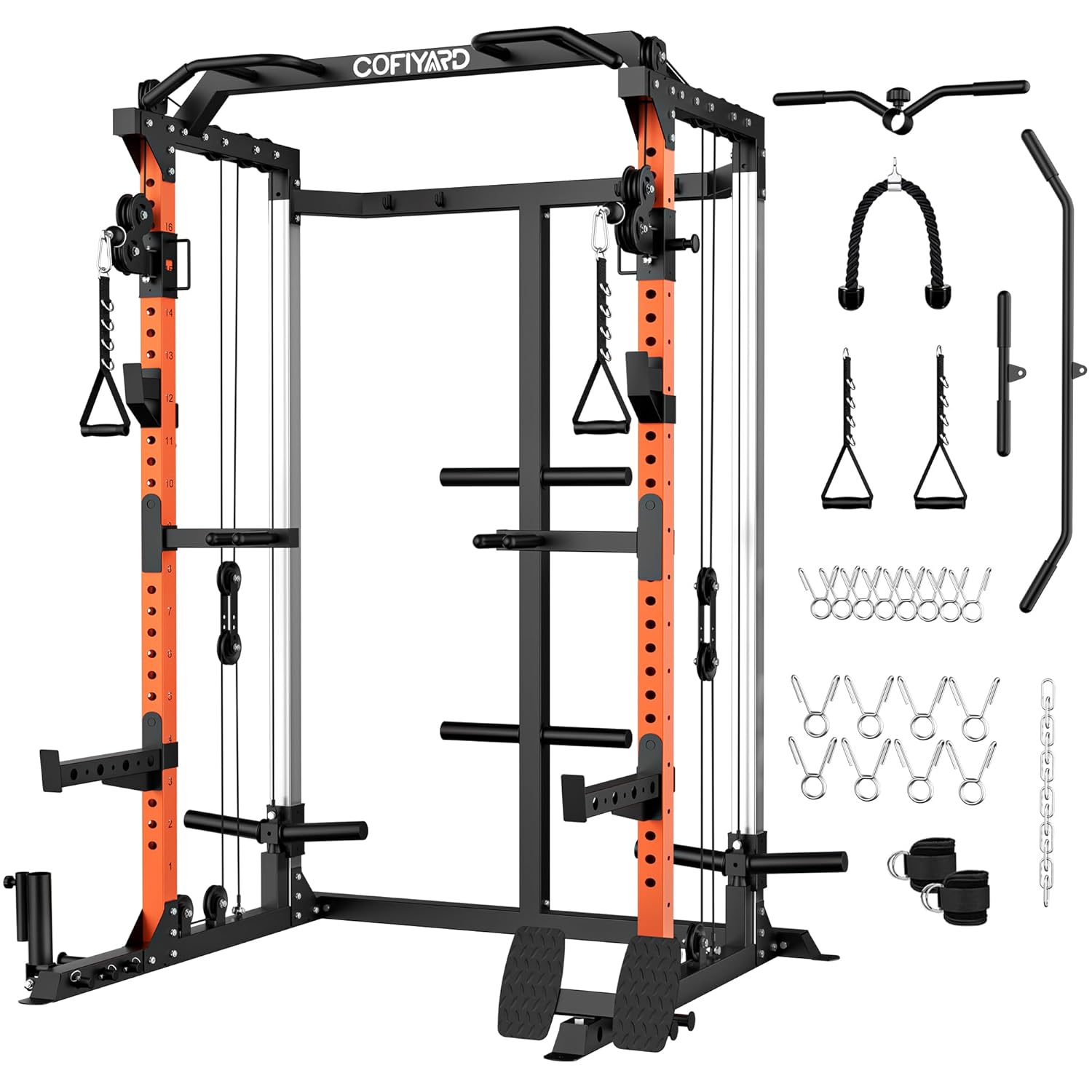 Home Gym Cable Pulley System - Power Cage, Power Rack with Dual