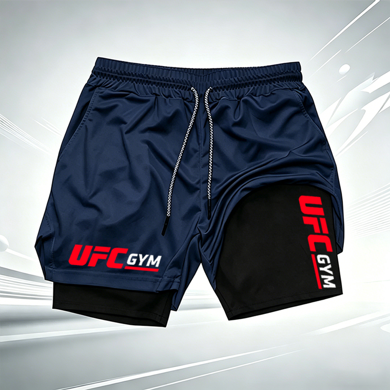 Home Gym Mma - Summer men's printed UFC GYM 2-in-1