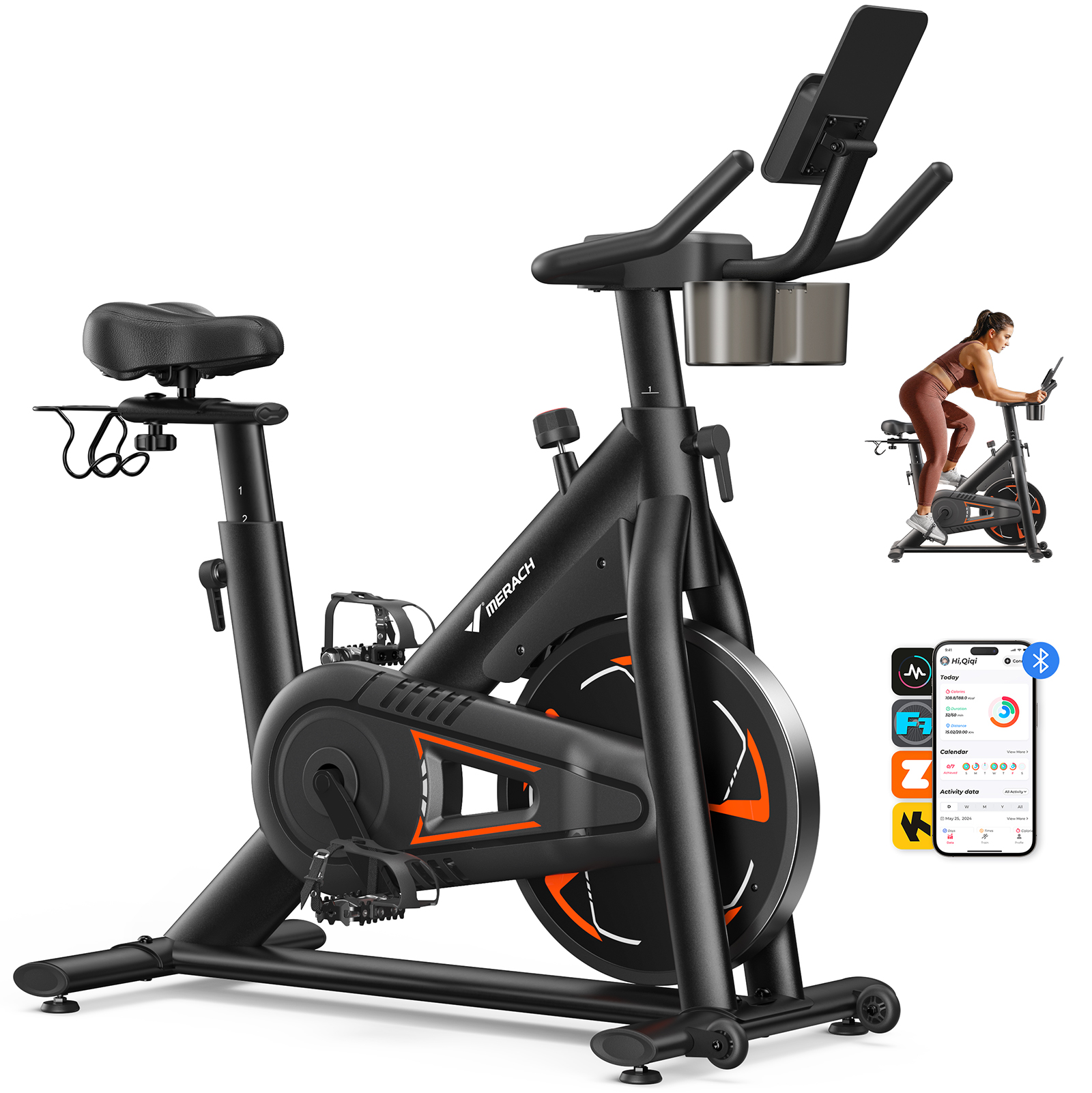 Home Gym Needs - Merach Magnetic Exercise Bike No Plug