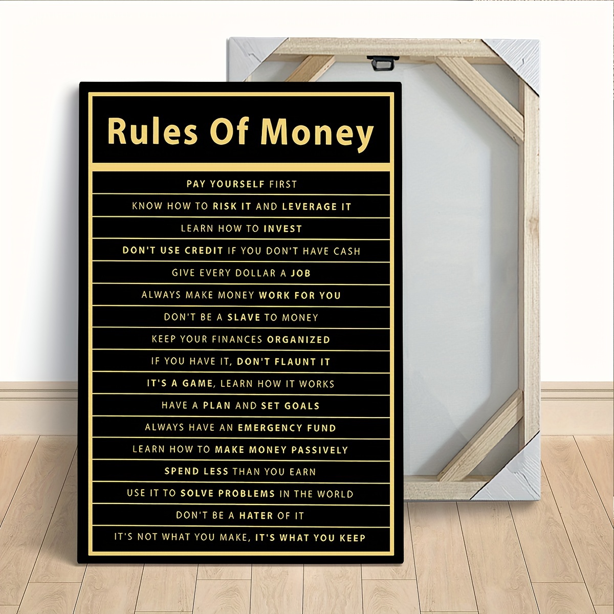 Home Gym Yes Or No - Wood Framed Motivational Canvas Rules of