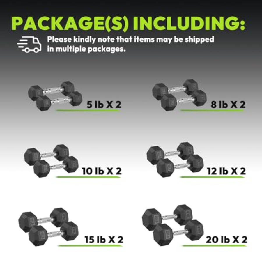 Hex Dumbbell 45-480 lb Set Rub - Hex Dumbbell Set review and price