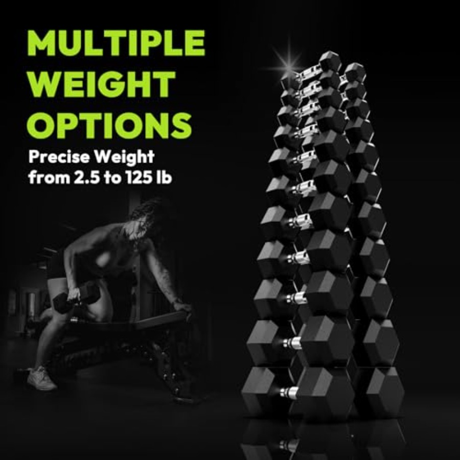 Hex Dumbbell 45-480 lb Set Rub - Hex Dumbbell Set review and price