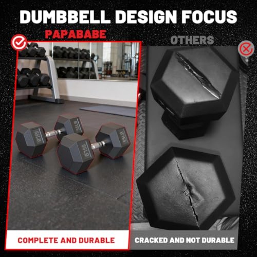 Hex Dumbbell Set 45-550 lb Rub - Hex Dumbbell Set review and price
