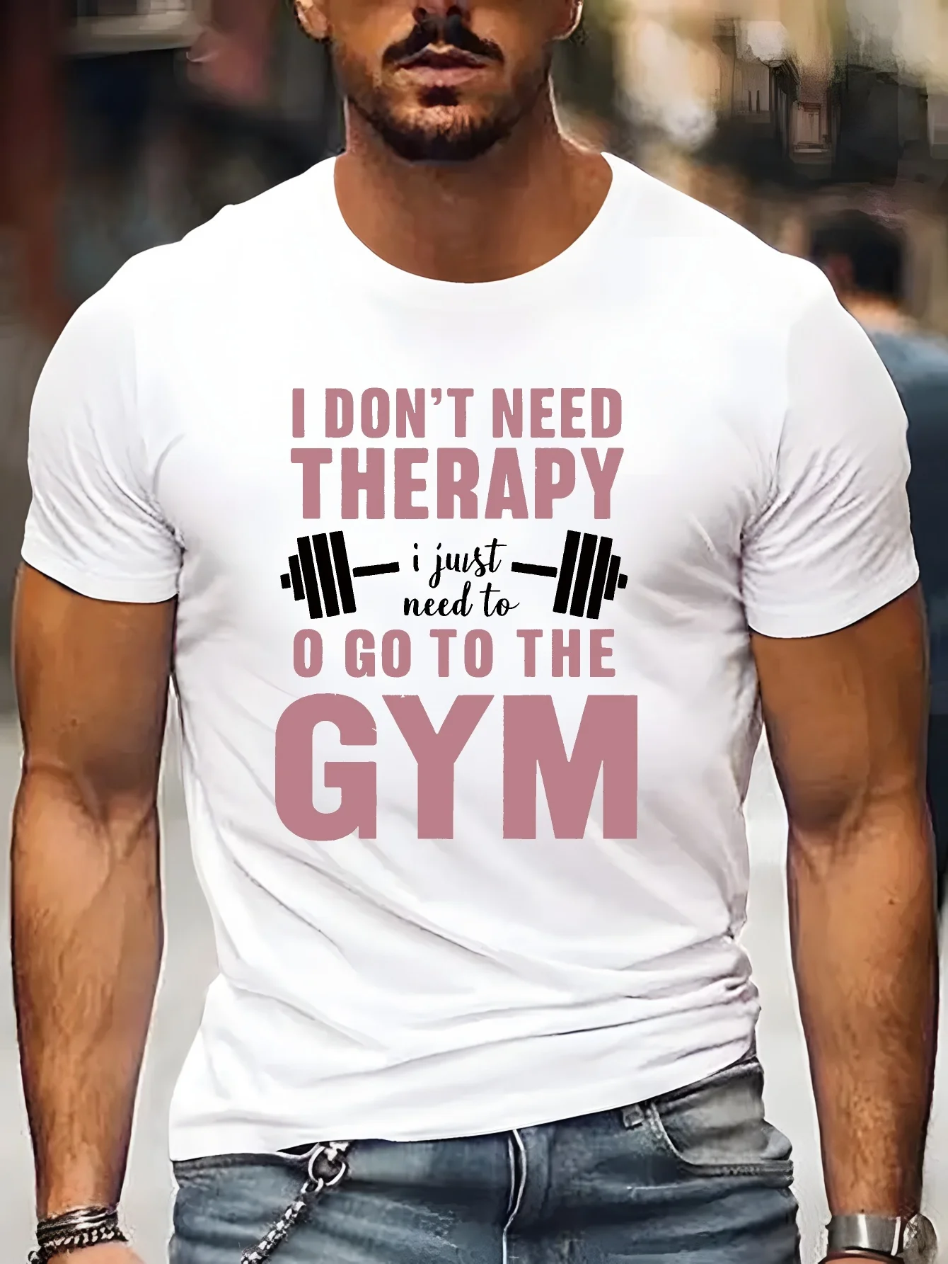 Men Black Tee Therapy Gym Dumb - Home Gym China review and price