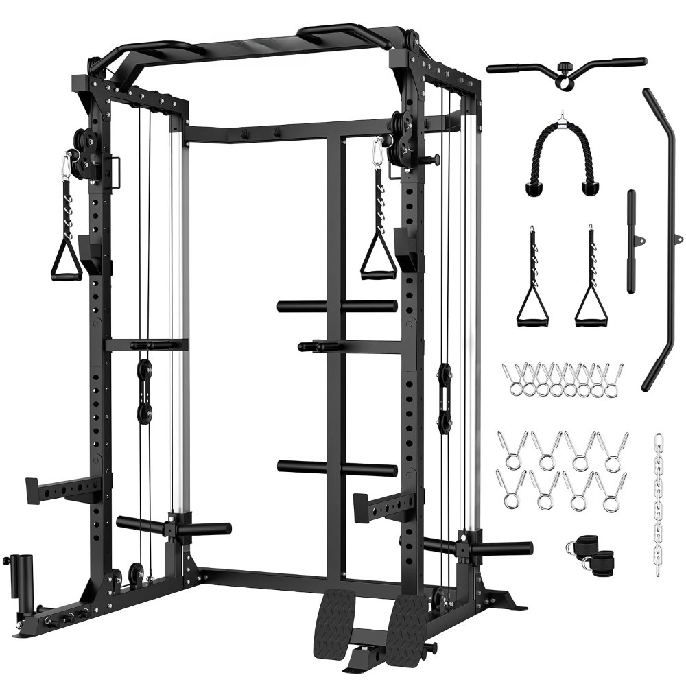 Multi Function Squat Power Cag - Home Gym Cable Pulley System review and price