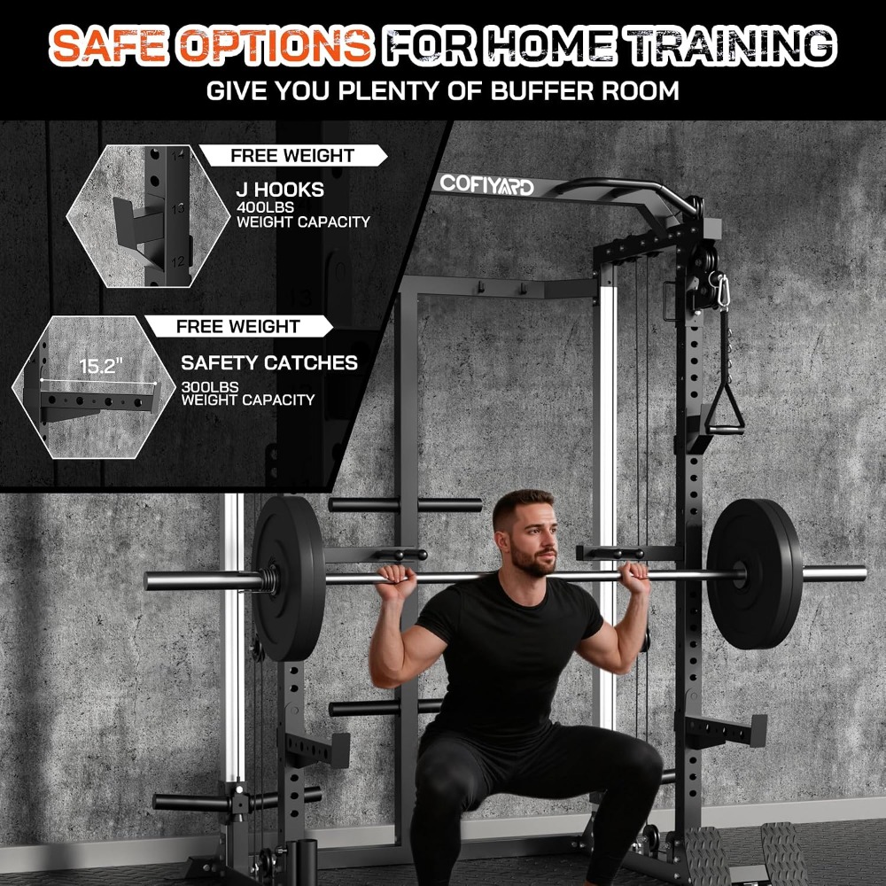 Multi Function Squat Power Cag - Home Gym Cable Pulley System review and price