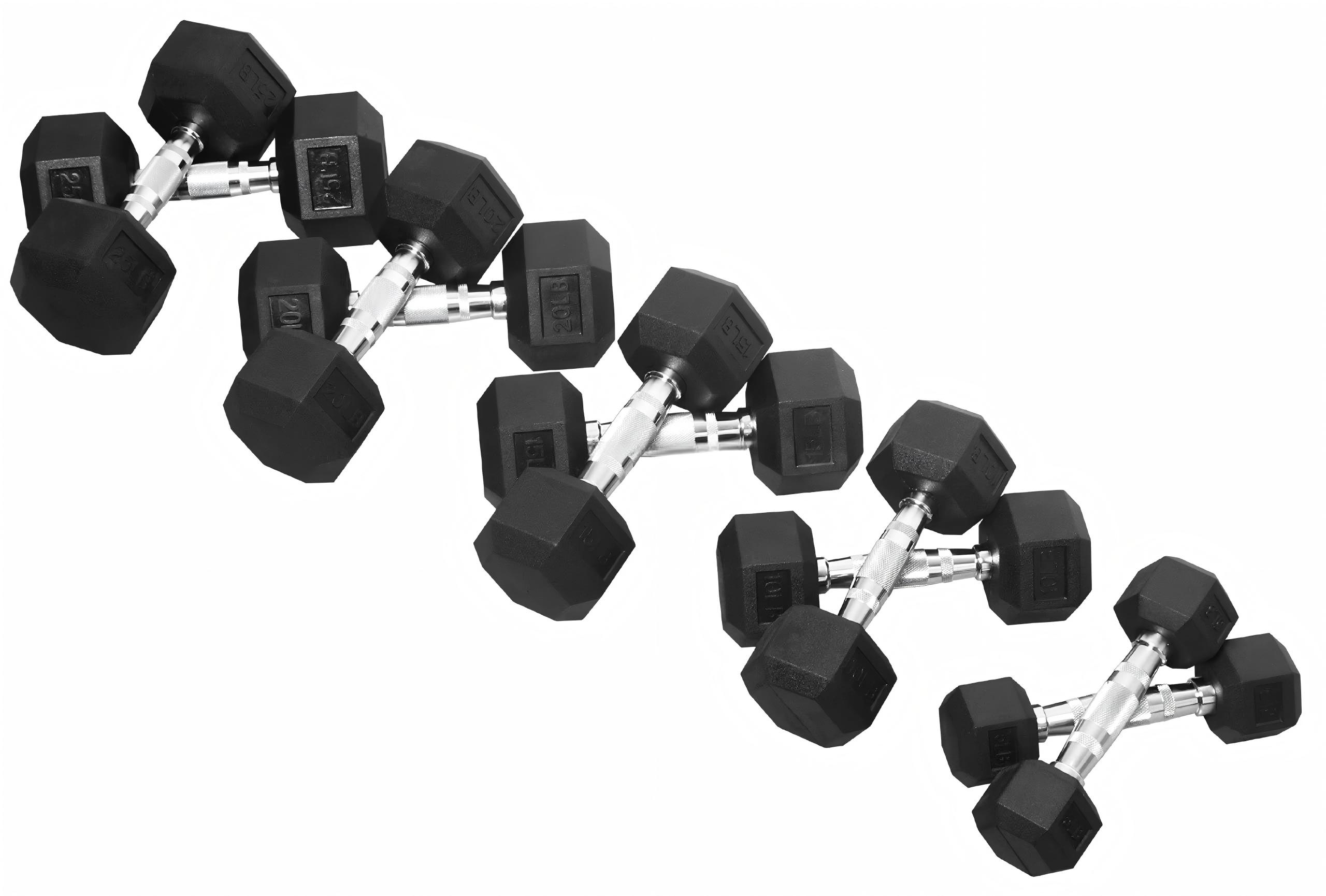 Premium Rubber Coated Hex Dumb - Hex Dumbbell Set review and price