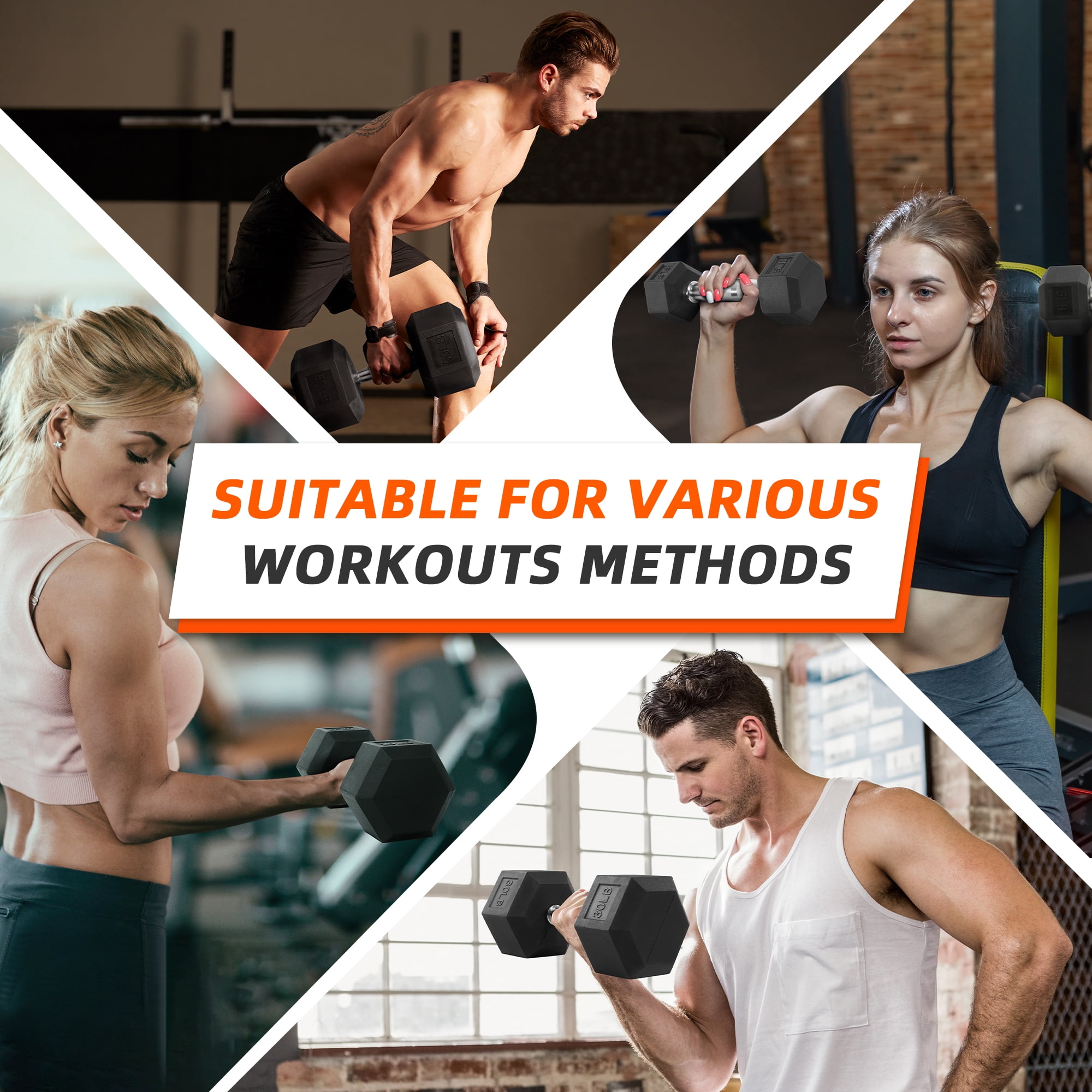 Rubber Coated Hex Dumbbell 10  - Home Gym Mma review and price