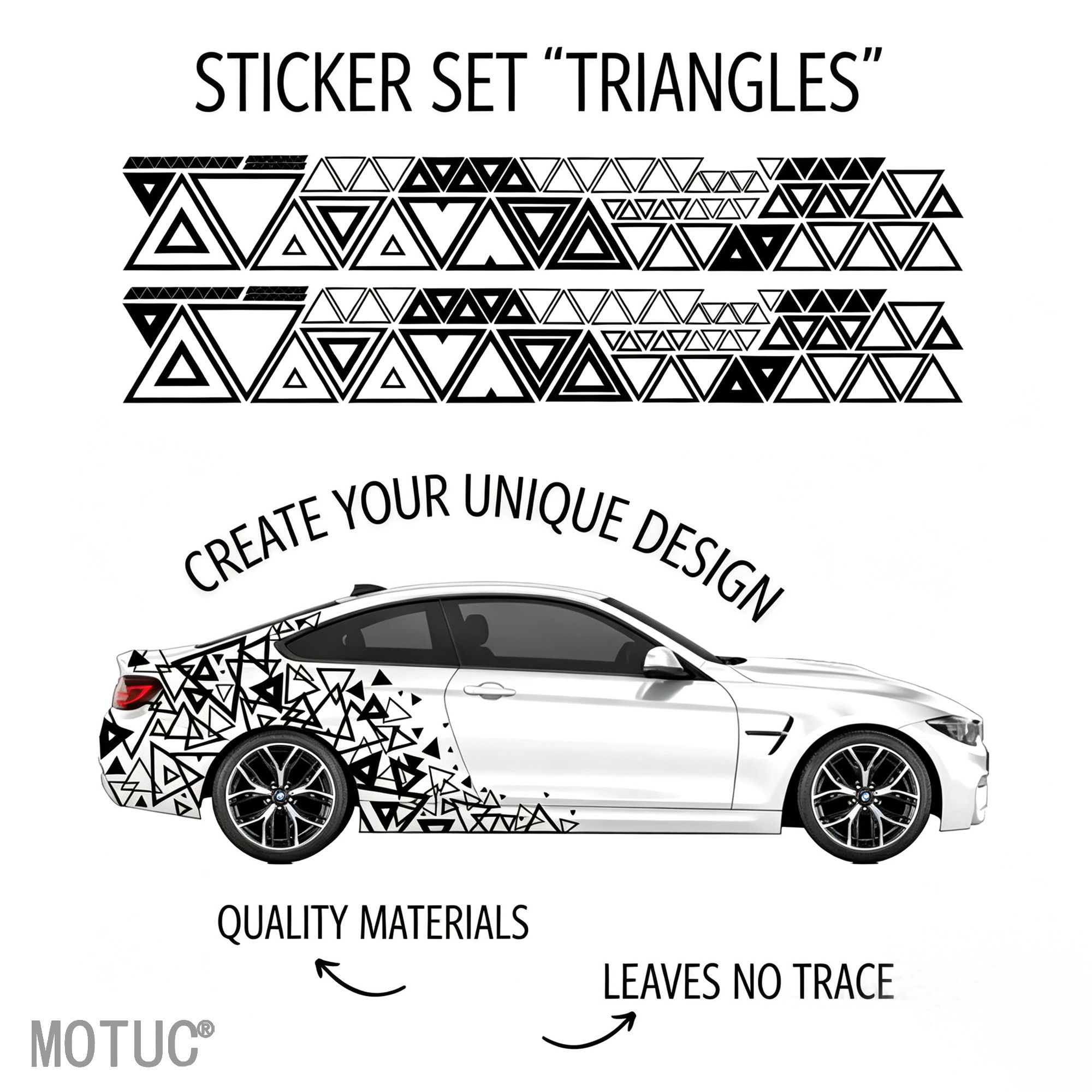 4PCS Large Triangular Car Deca - Weight Plate Bumper review and price