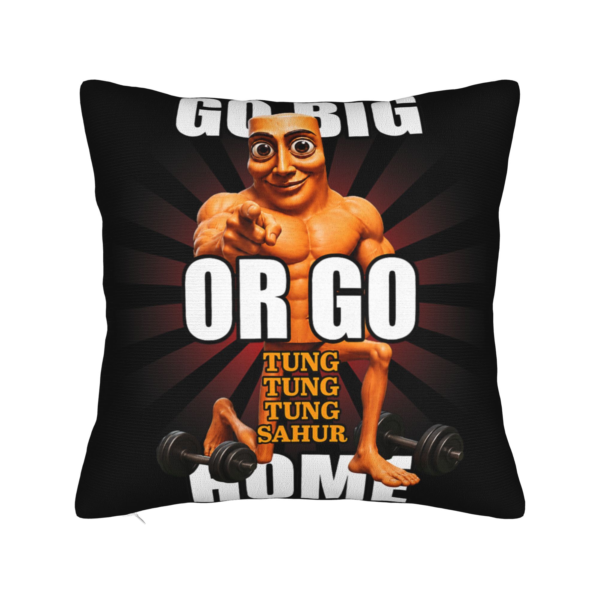 Pillow Case Go Big or Go Tung  - Home Gym Yes Or No review and price