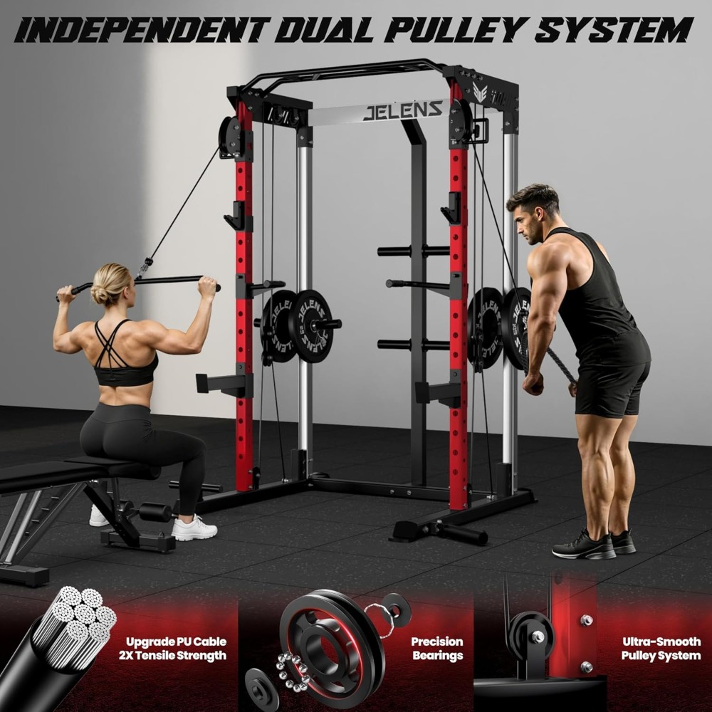2000LBS Multi-Function Power R - Home Gym Cable Pulley System review and price