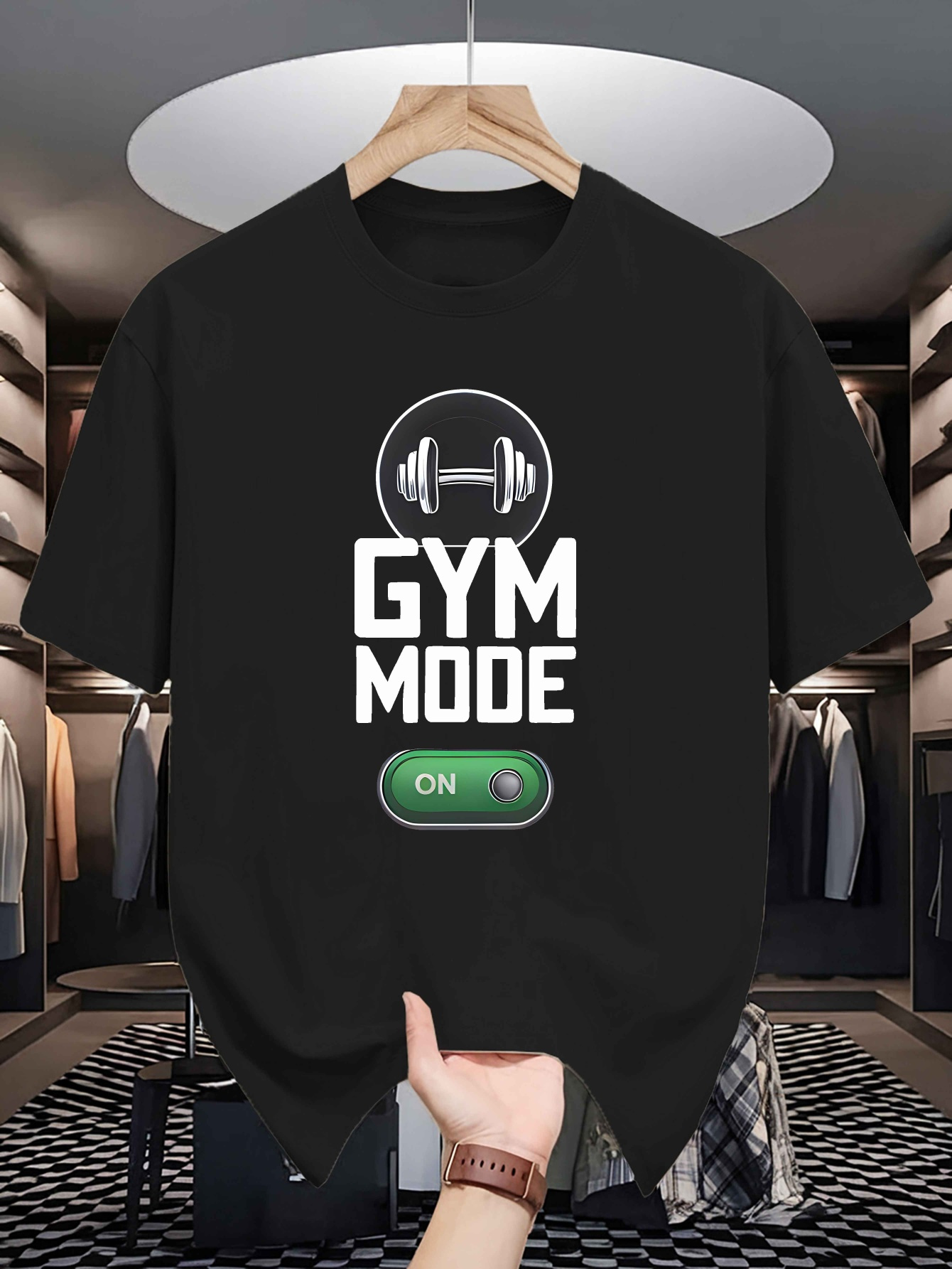 Gym Mode On Dumbbell Graphic M - Home Gym China review and price
