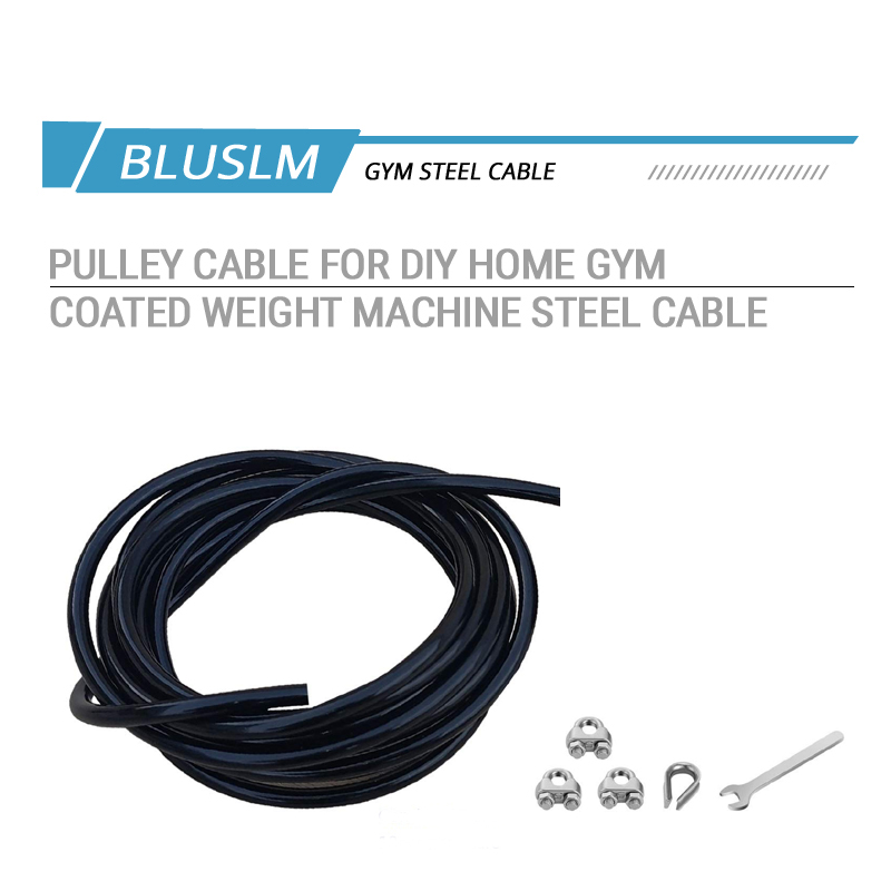 5mm TPU Coated Steel Replaceme - Home Gym Cable Pulley System review and price