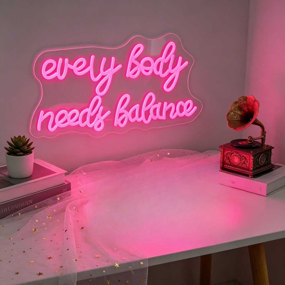 Neon Sign Everybody Needs Bala - Home Gym Needs review and price