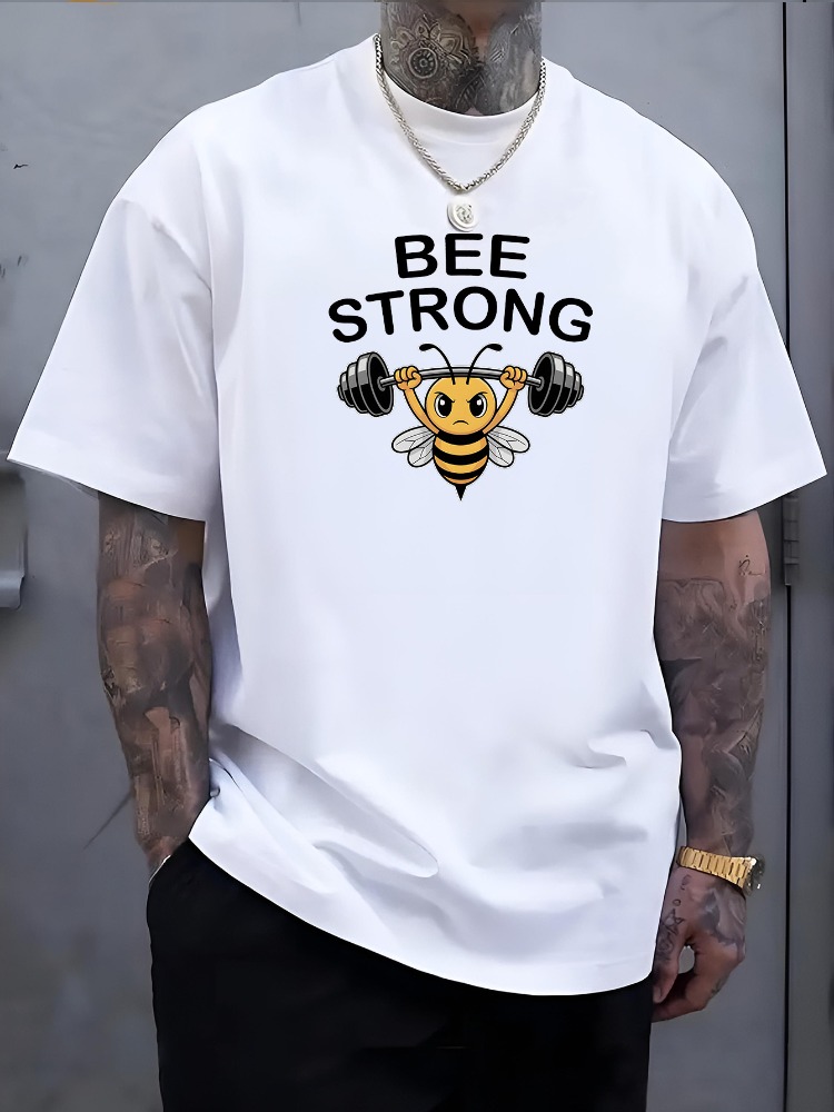 Men Cotton Tee Bee Strong Barb - Home Gym China review and price