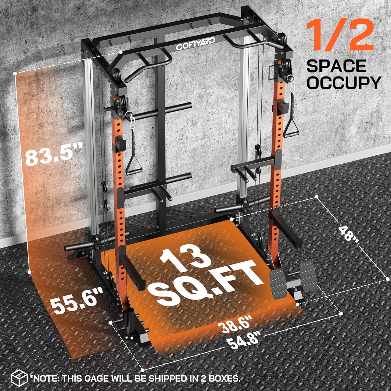 Power Cage, Power Rack with Du - Home Gym Cable Pulley System review and price