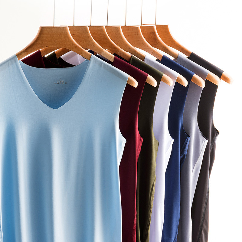 Silk Tank Tops Seamless Mens V - Home Gym China review and price
