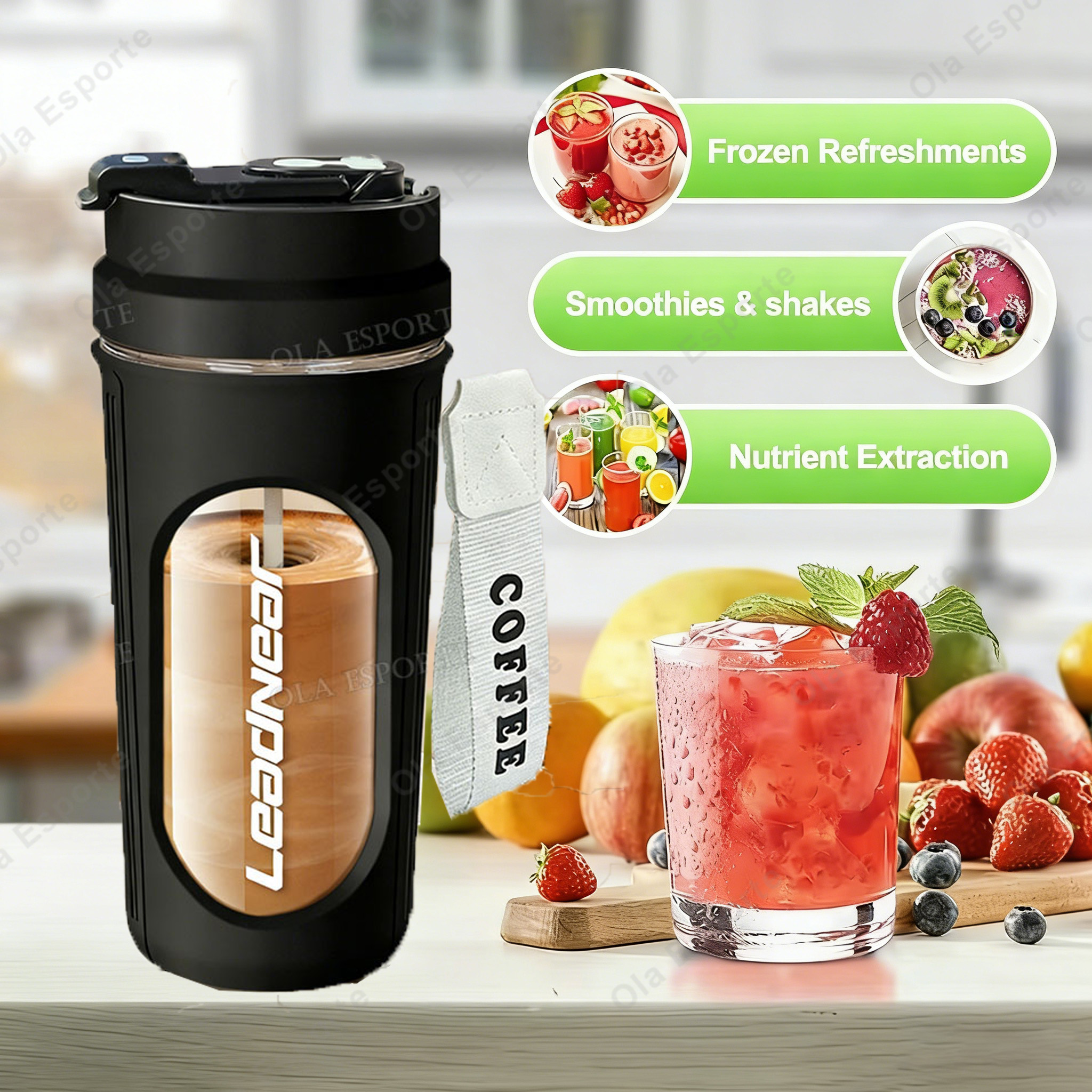 Electric Blender Cup Portable  - Home Gym Outdoor review and price