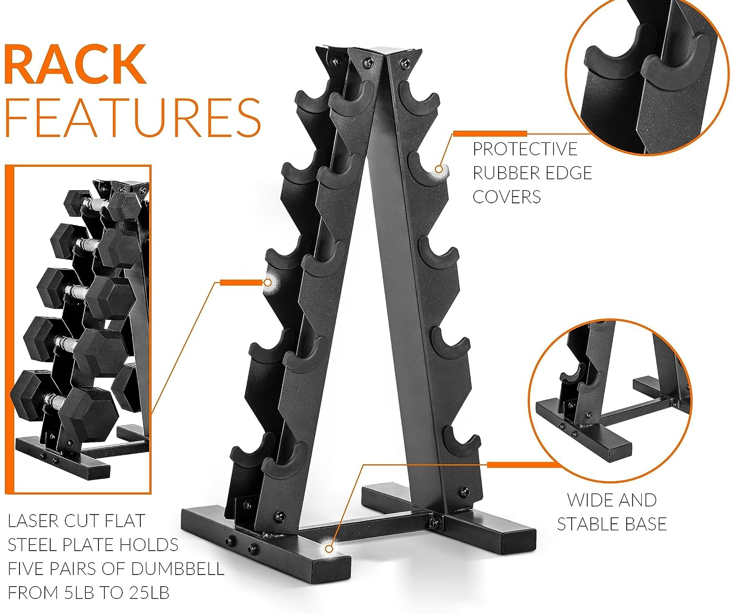 Rubber Coated Hex Dumbbell Set - Hex Dumbbell Set review and price