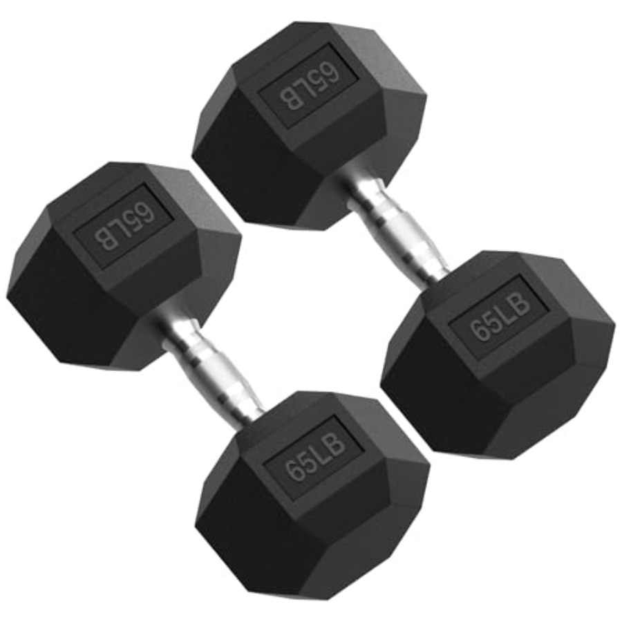 HEX Dumbbell Set 2.5-125lb Rub - Hex Dumbbell Set review and price