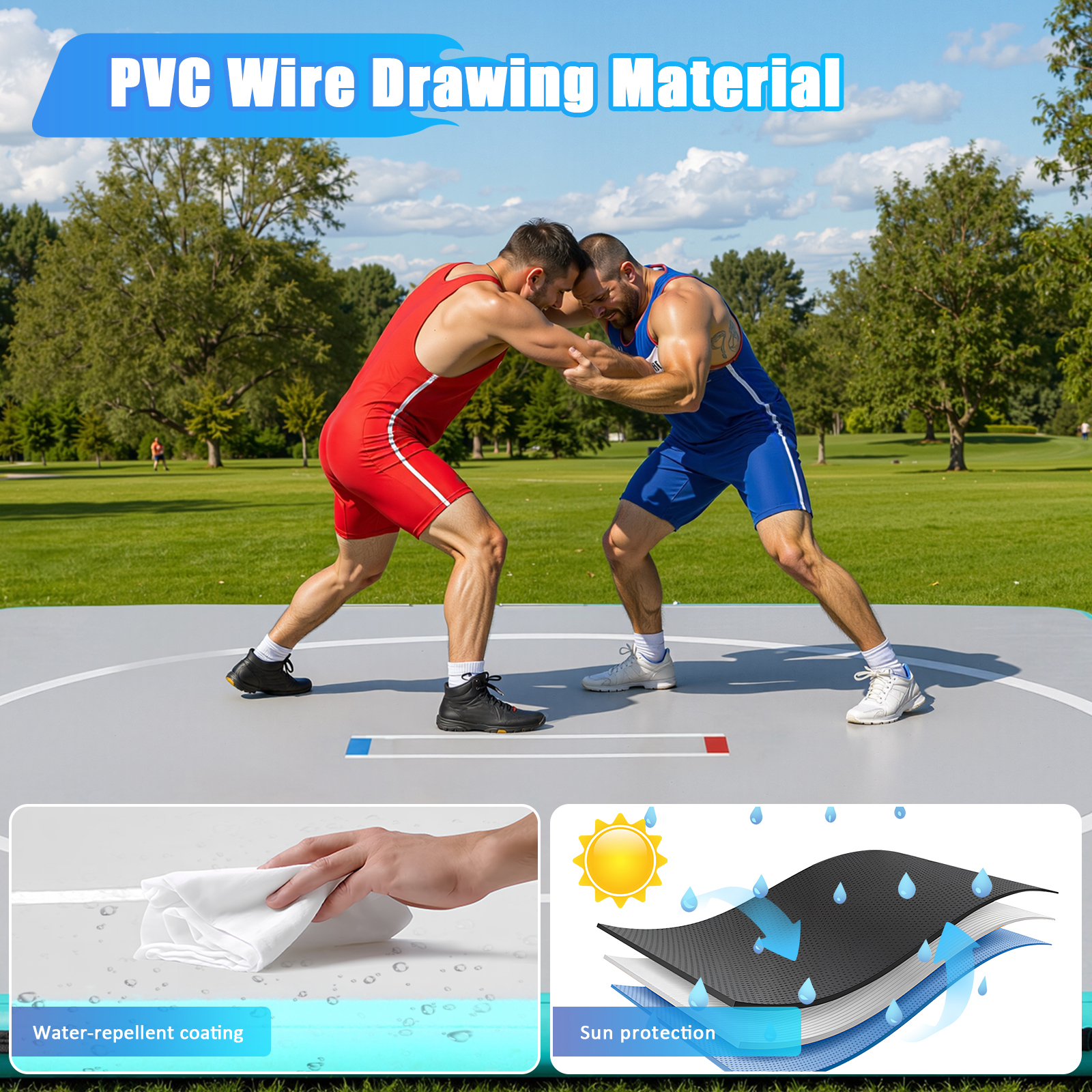 Large Inflatable Tumbling Mat  - Home Gym Mma review and price